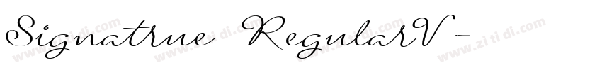 Signatrue RegularV字体转换